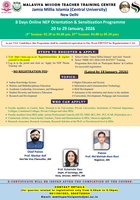 8-Day Online NEP Orientation & Sensitization Programme